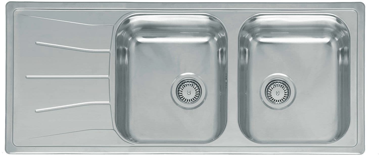 EVIER ENCASTRER DIPLOMAT ECO REGINOX 2 BAC+EGOUTTOIR 116X50 INOX