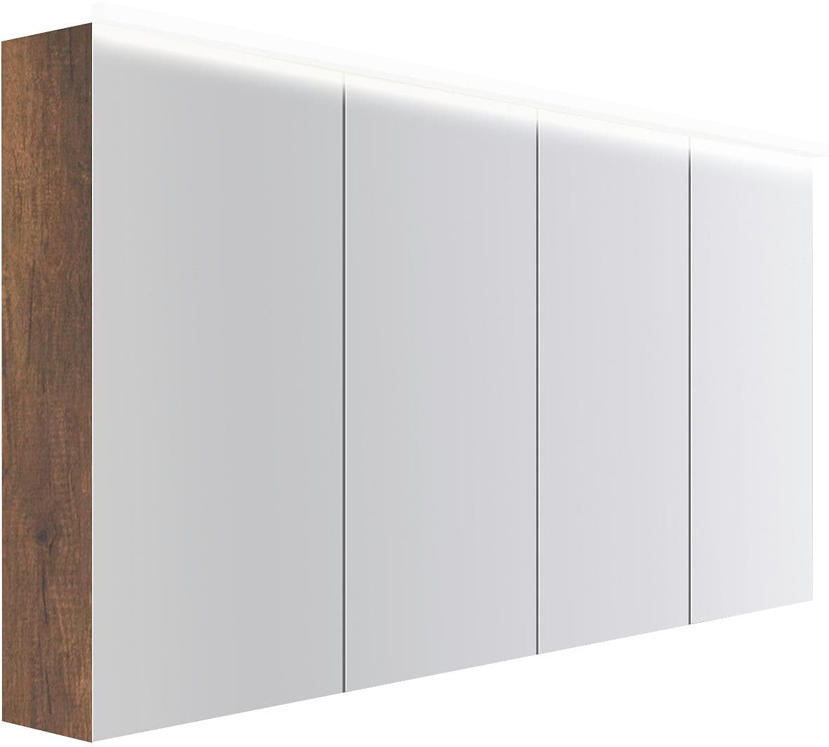 ARMOIRE TOILETTE COFFEE 4 PORTES 1600MM 4250K CHENE DECOR ROUILLE