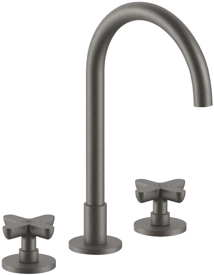 3 TROUS MITIGEUR LAVABO ICONA CLASSIC FANTINI SANS VIDAGE SAILLE 160MM MAT GUN METAL PVD