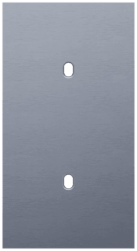 Plaque de recouvrement double, verticale 71 mm d'entraxe, pour deux fonctions de commutation simple, Niko Toggle alu blue grey brushed