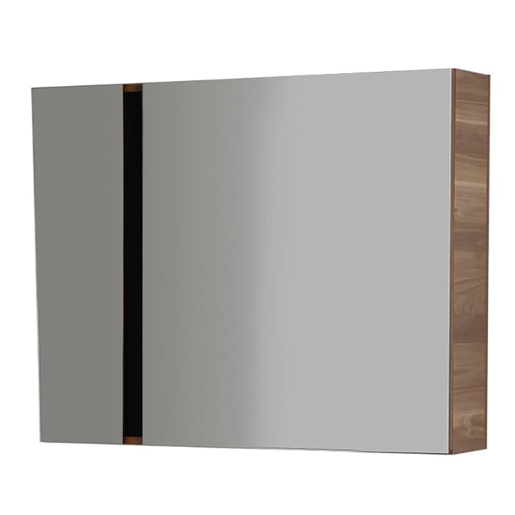 VERTI 100 ARMOIRES DE TOILETTE NOYER-NOIR 98X80X17CM