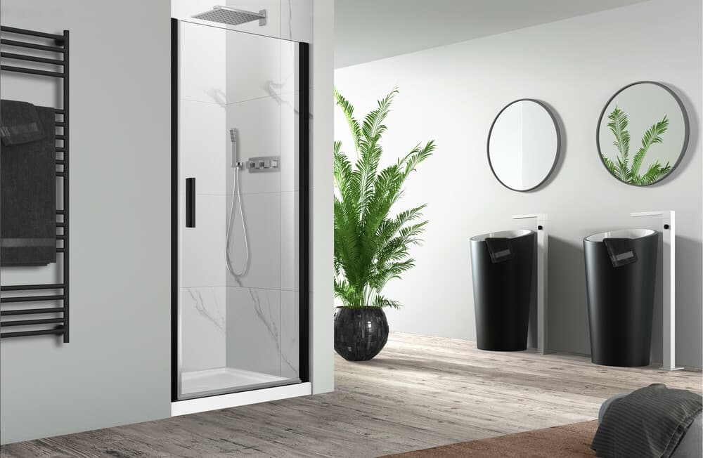 Van Marcke Pina porte pivotante 900x2000mm noir ma