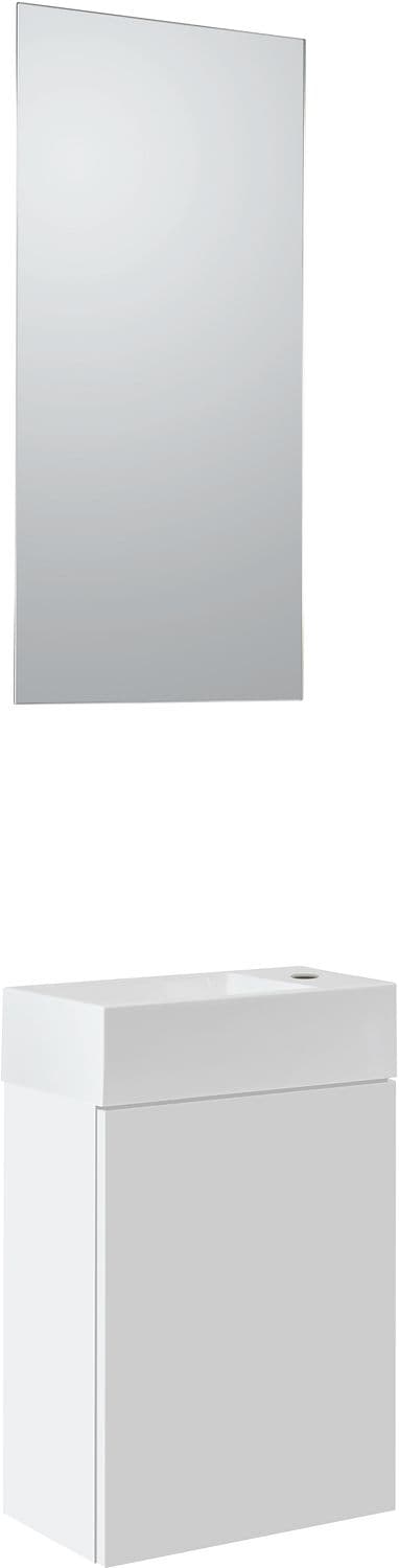 LAVE-MAINS PURO MINI 1 PORTE BLANC 40 SOLID MIROIR