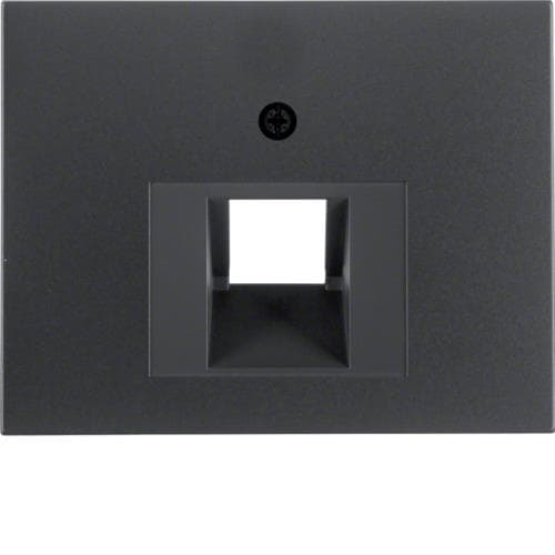 Enjoliveur pour prise informatique simple Berker K.1 Anthracite, mat