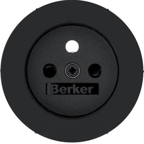 Sets de finition pour prise de courant avec terre Berker R.1 / R.3 / R.Classic Noir, brillant