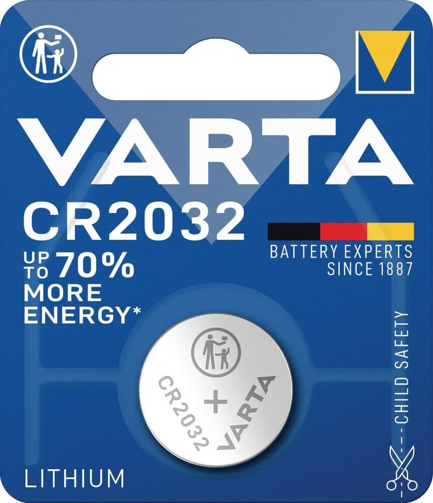 Varta pile boutons electronics 3 V 220 mAh CR2032 20 x 3,2 mm