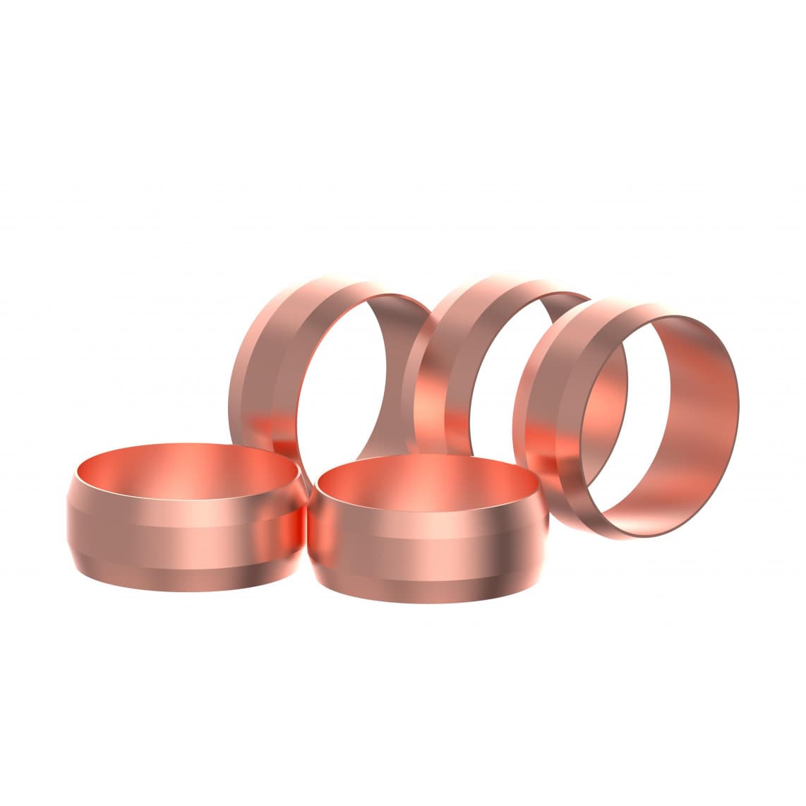 989461217 CU anneau de compression, vierge, 12 mm, raccord à serrer pour tube en cuivre (5x)