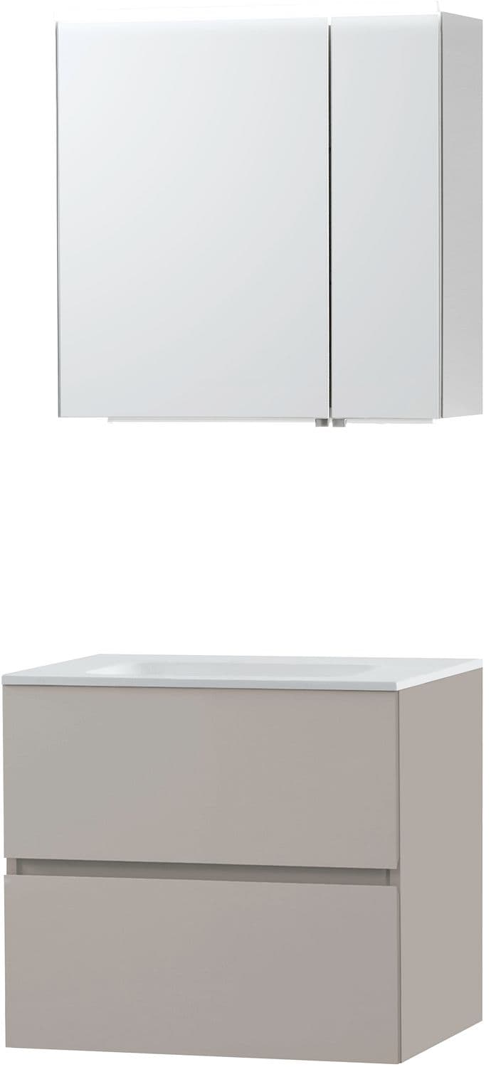 MEUBLE MOLTO POUDRE GRIS 70 SOLID ARMOIRE TOILETTE