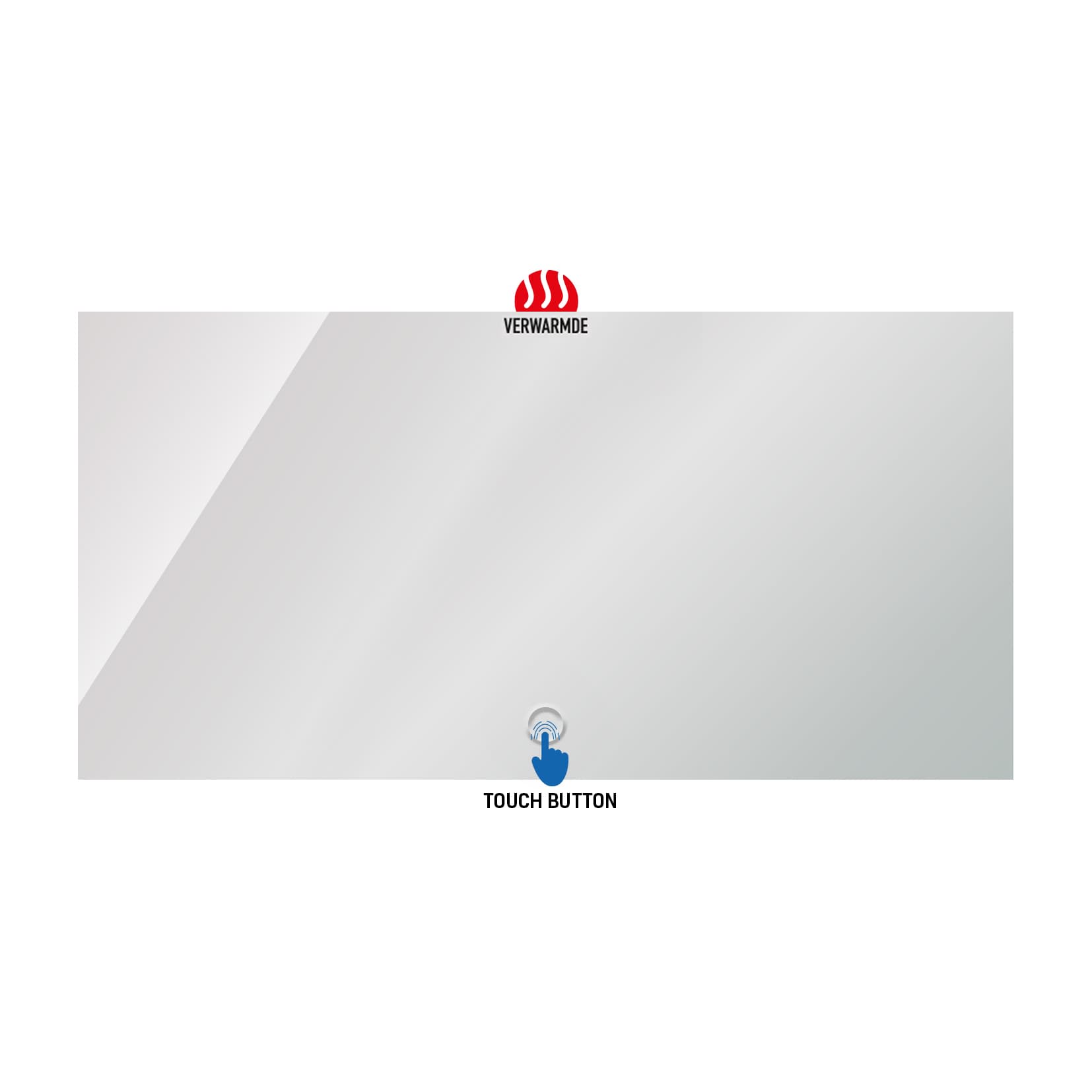 ALONI QUEEN MIROIR - AVEC ÉCLAIRAGE LED - RECTANGULAIRE - SANS CADRE - AVEC CHAUFFAGE - TEMPÉRATURE DE COULEUR LED 3500-6500K - 120X60CM