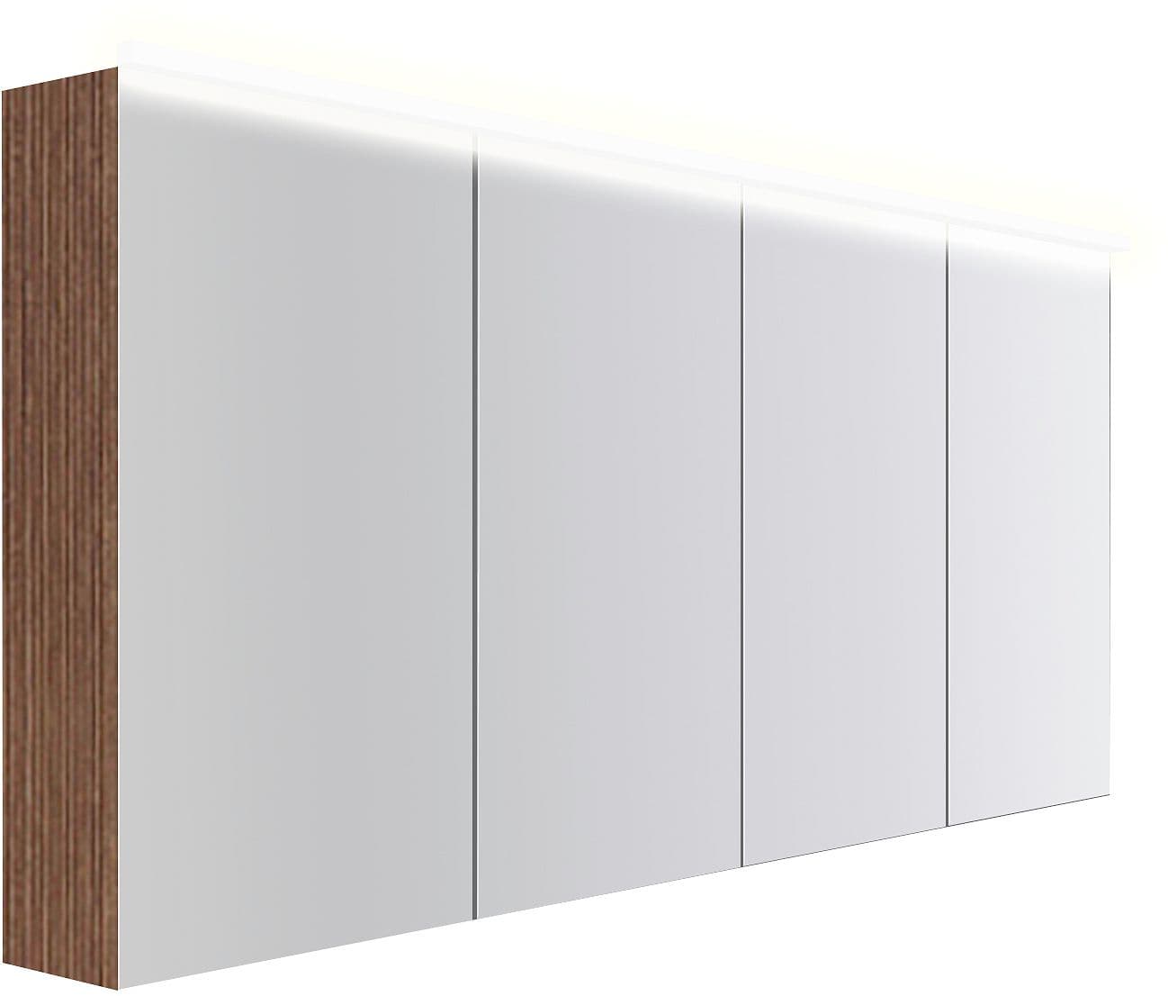 ARMOIRE TOILETTE COFFEE 4 PORTES 1800MM 4250K NOYER DECOR SMARTLINE
