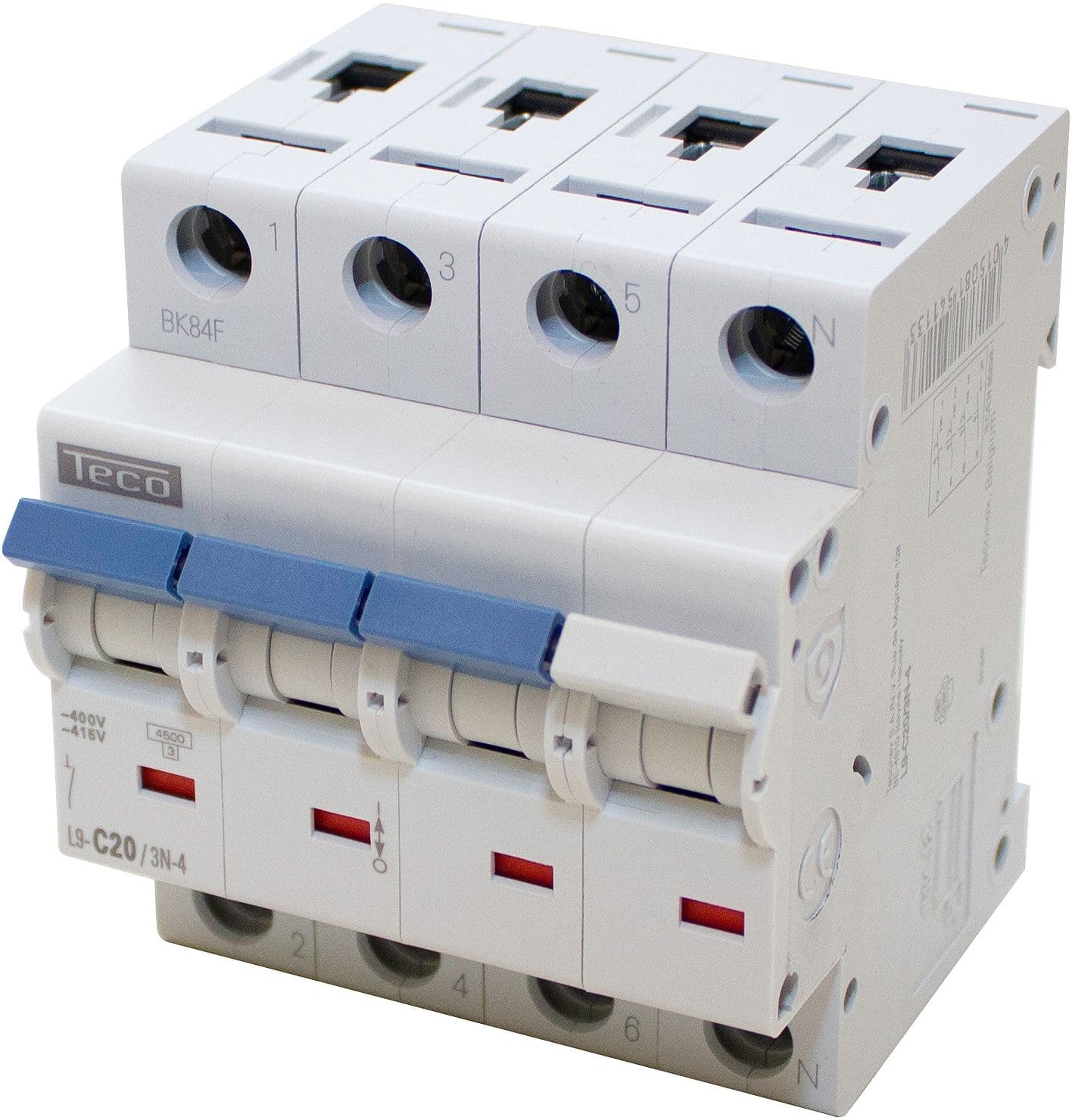 DISJONCTEUR TRIPOLAIRE+NEUTRE 20A