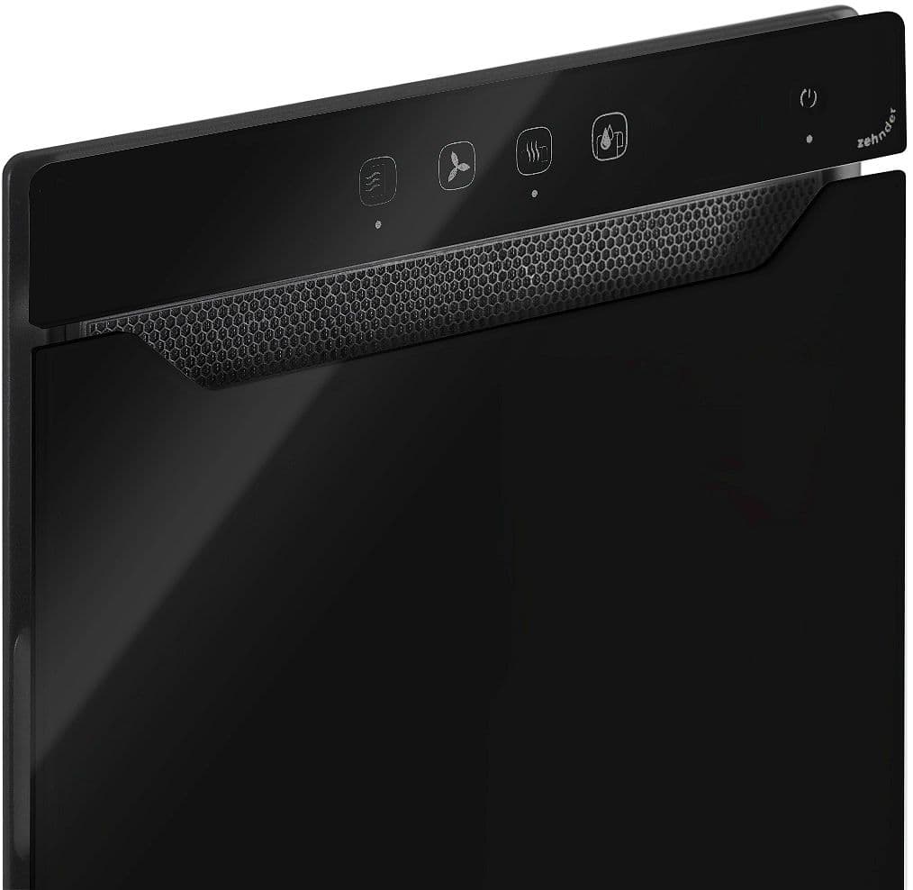 SECHE SERVIETTES AVEC SURFACE DE VERRE INFRAROUGE NOIR TOURNANT A GAUCHE ZENIA ZEHNDER 1000W+225W