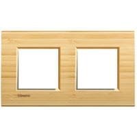 LivingLight - plaque rectangulaire 2 x 2 modules Bambou