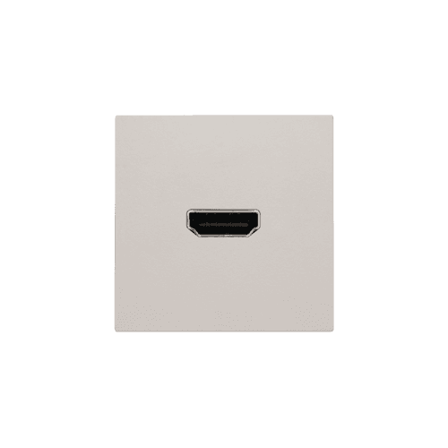 Set de finition avec prise HDMI/HDMI, couleur light grey