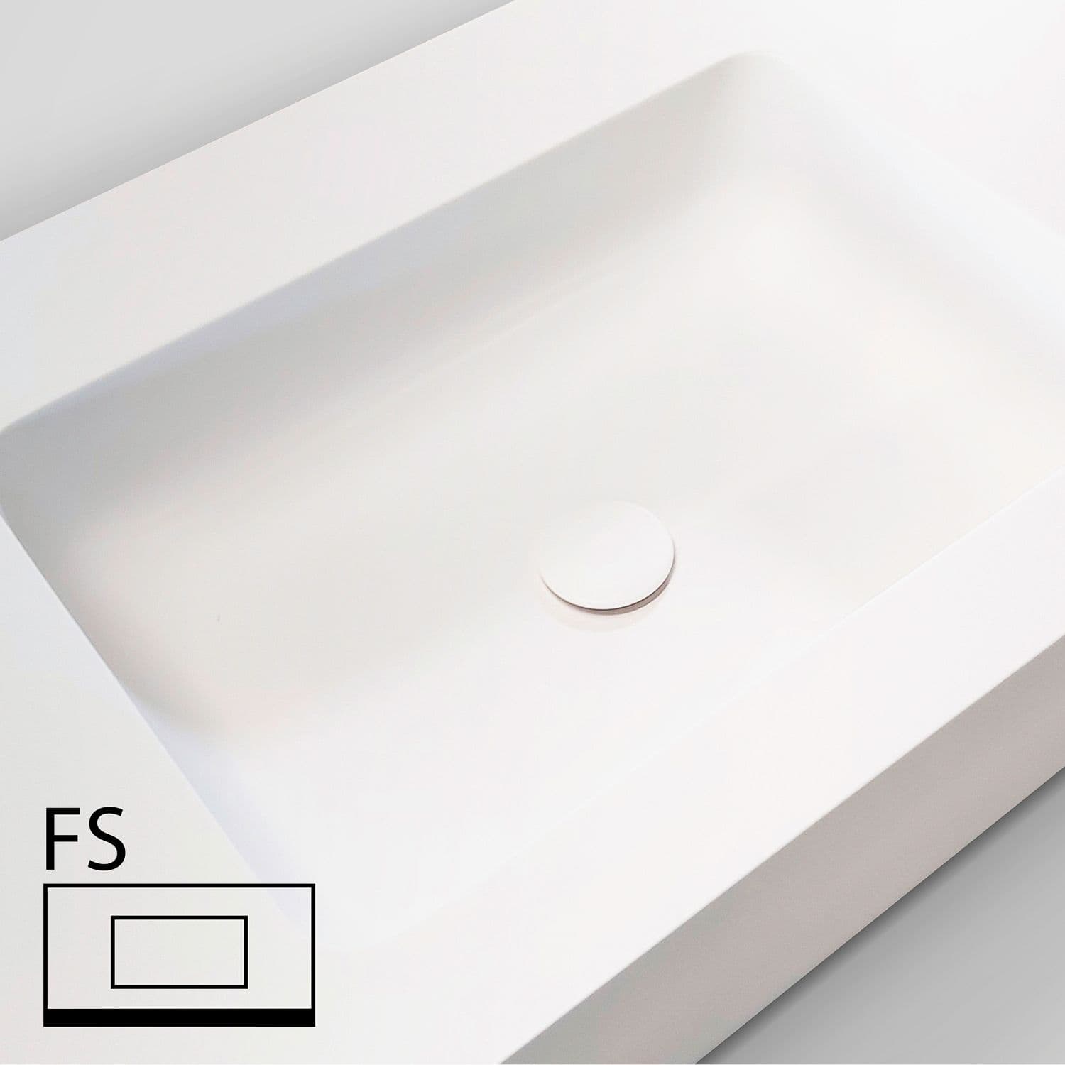 TABLET TAILOR TOP 1 LAVABO GAUCHE FS 140CM SOLID XONYX BLANC