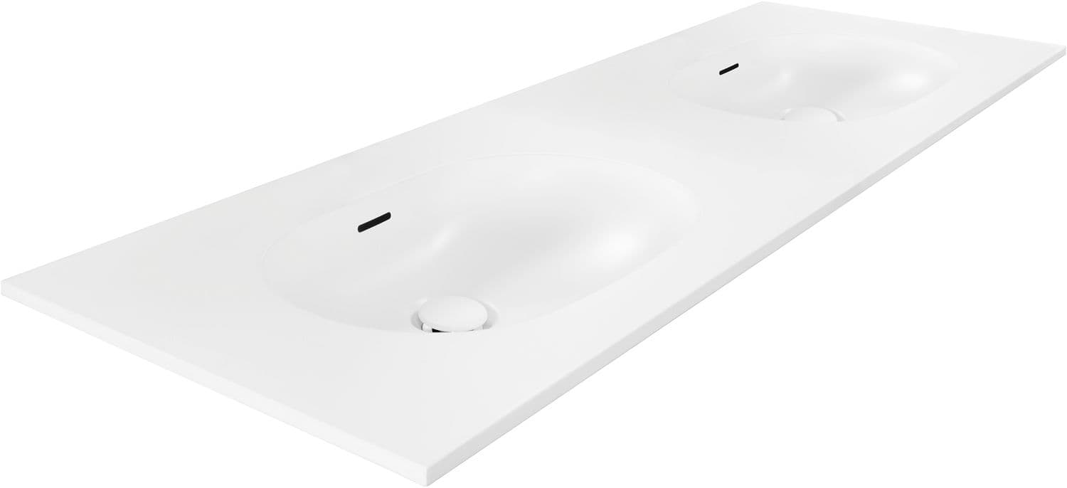 TABLETTE MOLTO/PURO/FOREST 160X50CM 2 LAVABO XONYX
