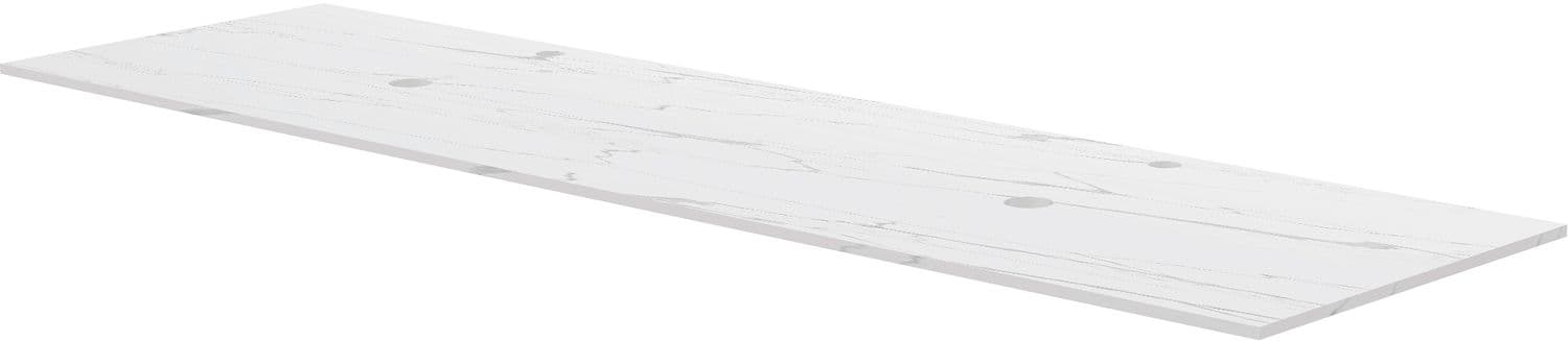 TABLET MARBRE CERAMIQUE PURO L180 H1,2 2VIDAGE/TROU ROBINETS WHITE CALACATTA