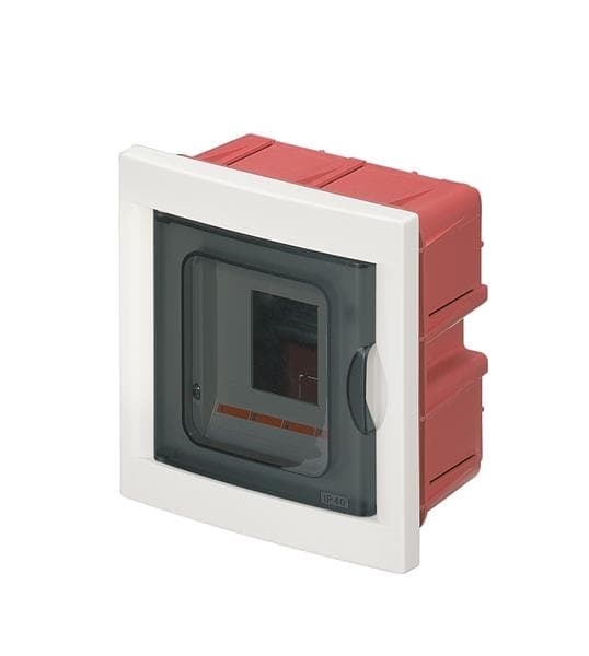 Coffret encastré Blanc 4 modules avec porte fumée IP40 154 x 160 x 80 l x h x pmm