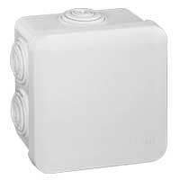Boîte carrée Plexo IP55 étanche - Blanc - 7 embouts