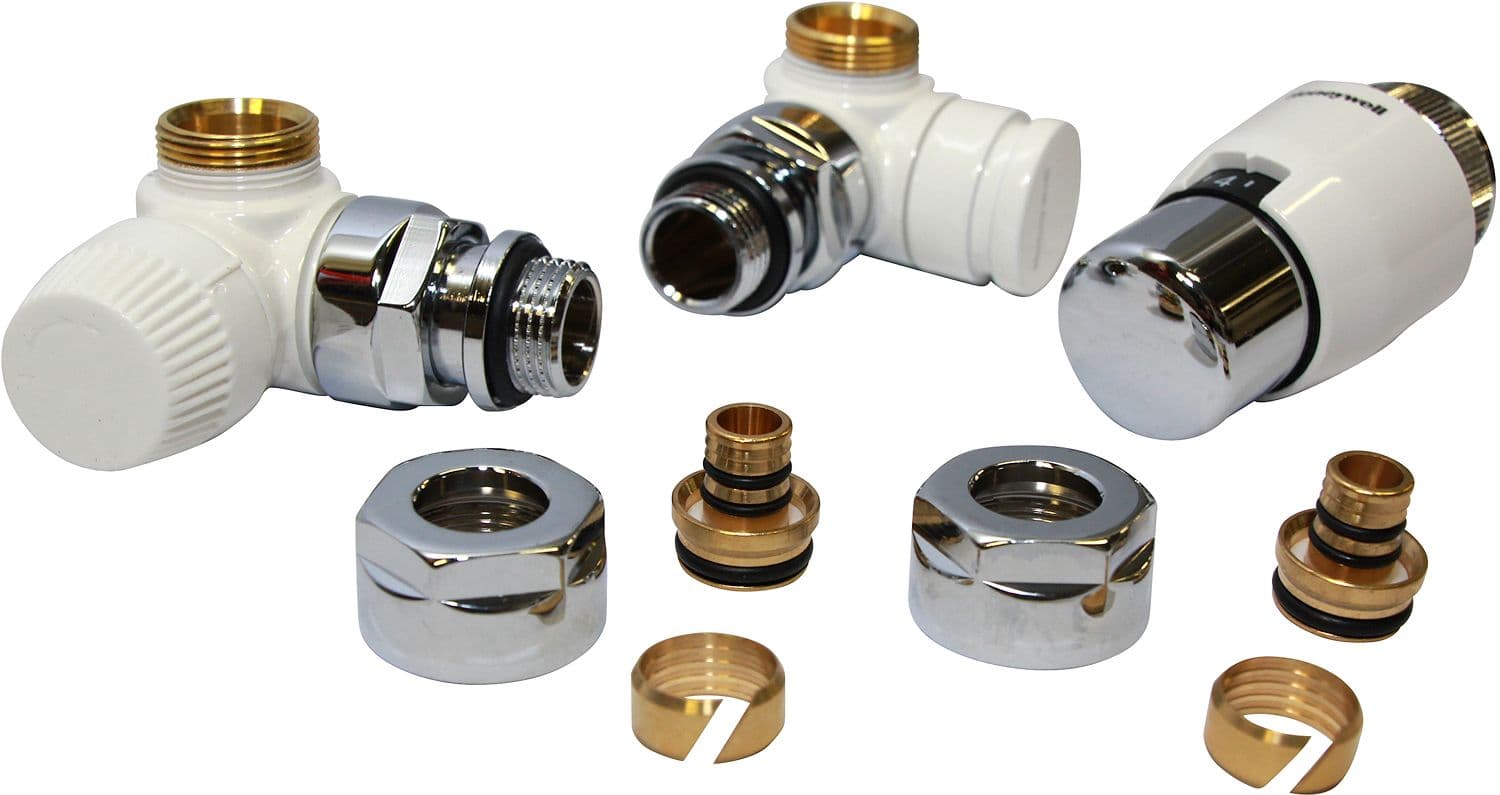 SET HONEYWELL DESIGN DOUBLE EQUERRE DROITE BLANC M24-16X2