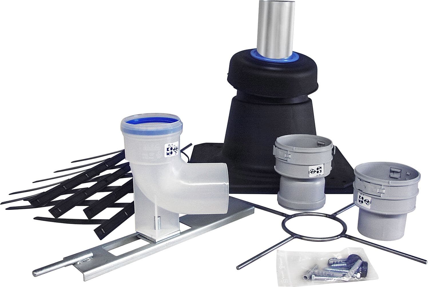 KIT ACCESSOIRES POUR FLEXIBLE PP BURGERHOUT 80MM