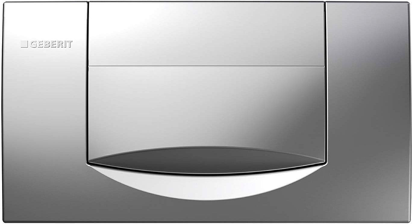 PLAQUE DE COMMANDE 1 TOUCHE GEBERIT CHROME SATINE