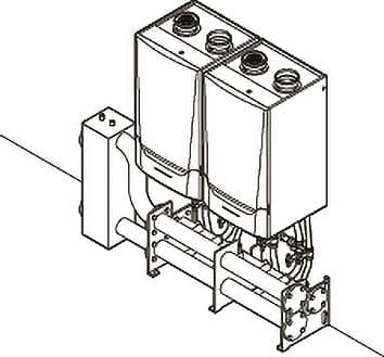 SYSTEME CASCADE PREFAB COMPLET POUR MONTAGE EN LW DE 2X QUINTA ACE 160 REMEHA