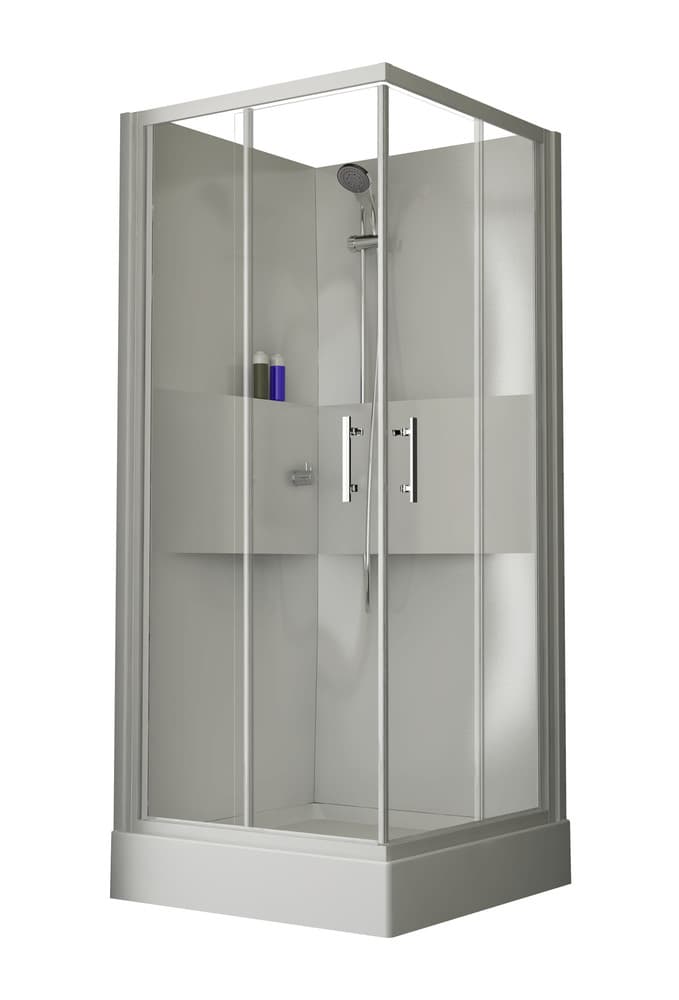 intro Lilou Basis cabine douche en polystyrène 4mm brillant accès d'angle
