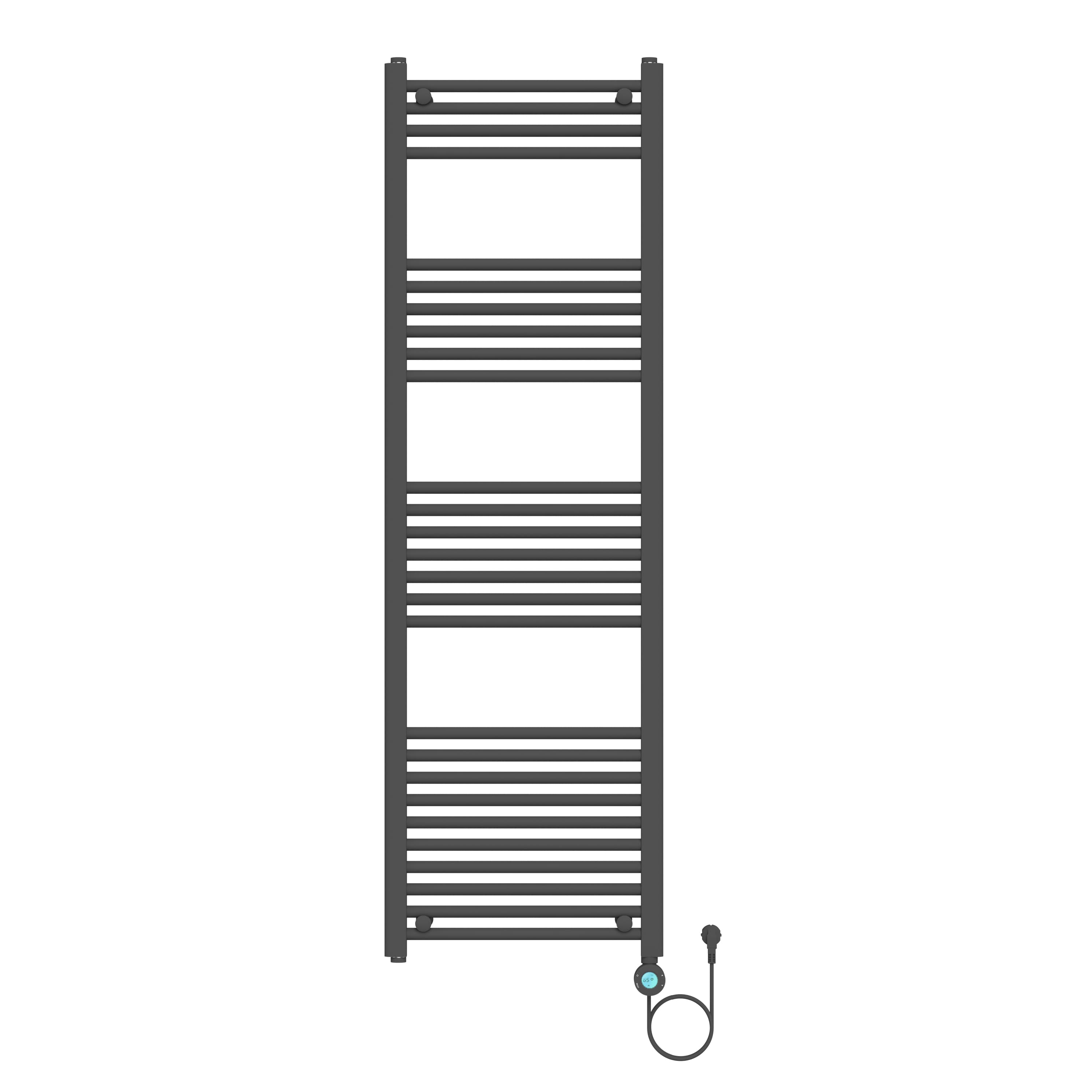 BELRAD SÈCHE-SERVIETTES ÉLECTRIQUE – AVEC THERMOSTAT NUMÉRIQUE PROGRAMMABLE – SMART WIFI - RACCORD À DROITE – 900W – 1600X500 MM – NOIR MAT