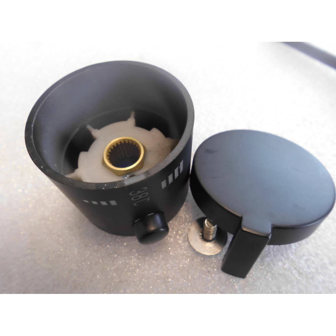 02297 Poignée thermostatique, noir mat, par ex. pour 52466