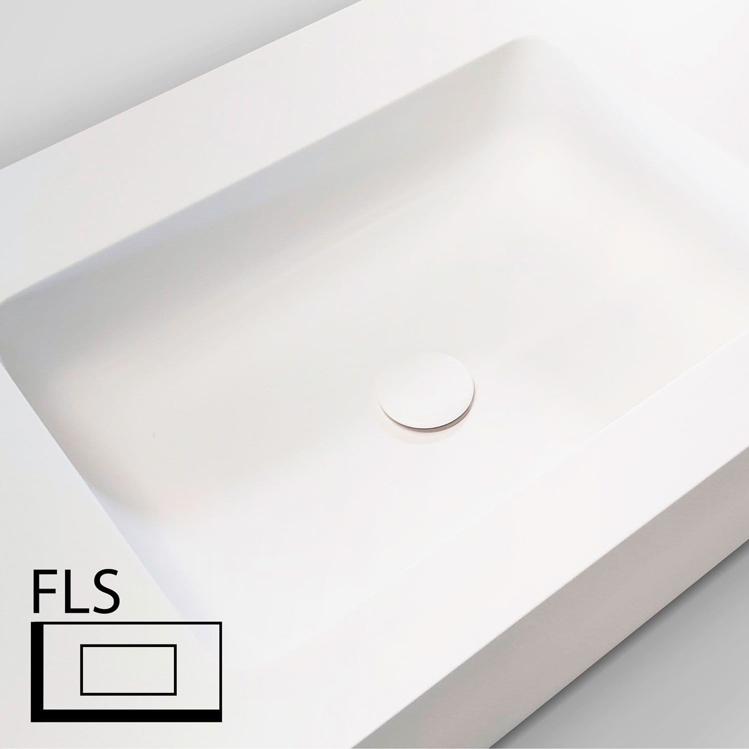 TABLET TAILOR TOP 1 LAVABO GAUCHE FLS 100CM SOLID XONYX BLANC