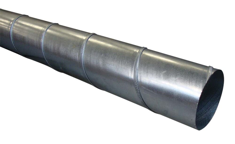 Sanutal tube galvanisé avec capuchons D315 / 3m / 0,6mm
