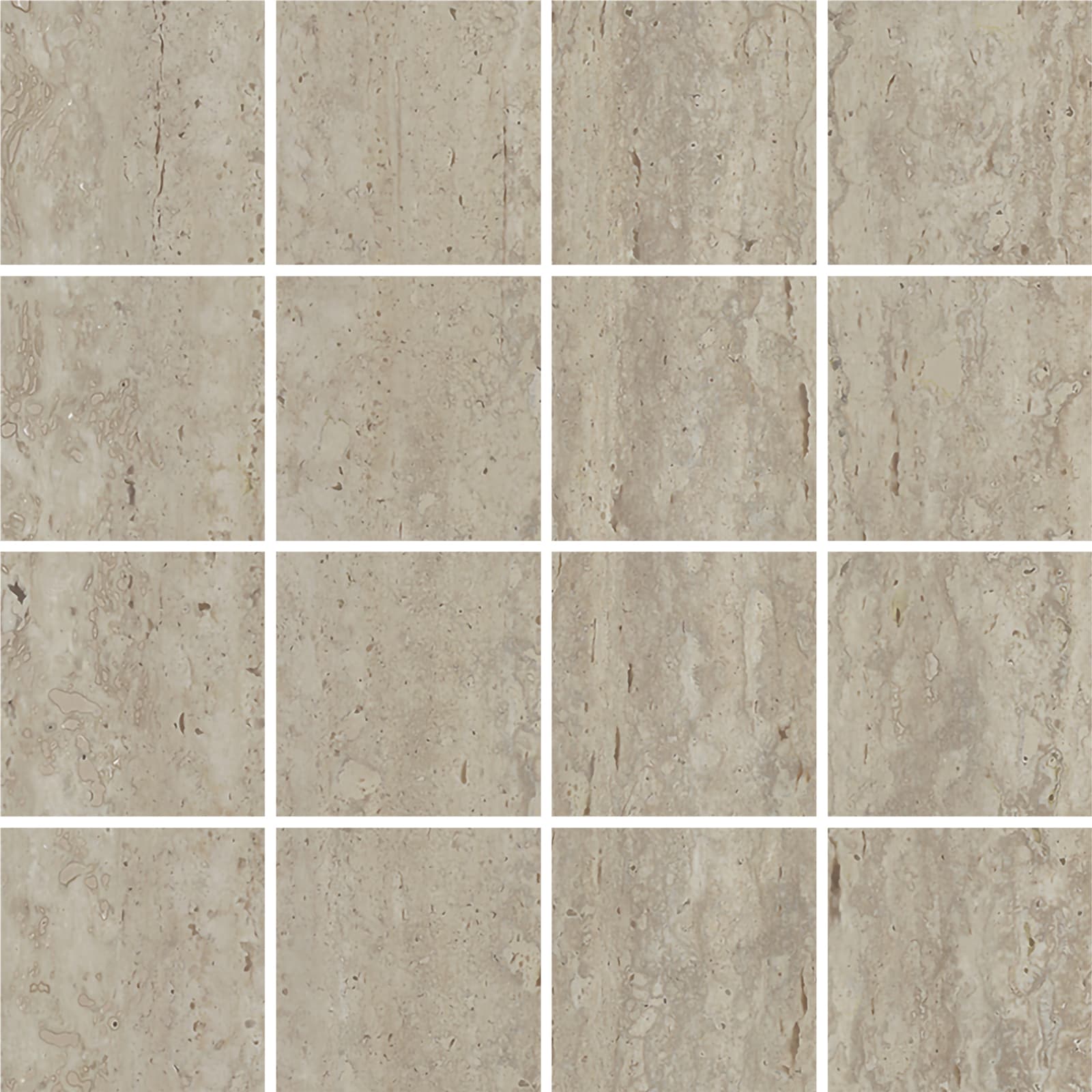 MOSAICO TRAVERTINO NOCE 30X30 (7X7)