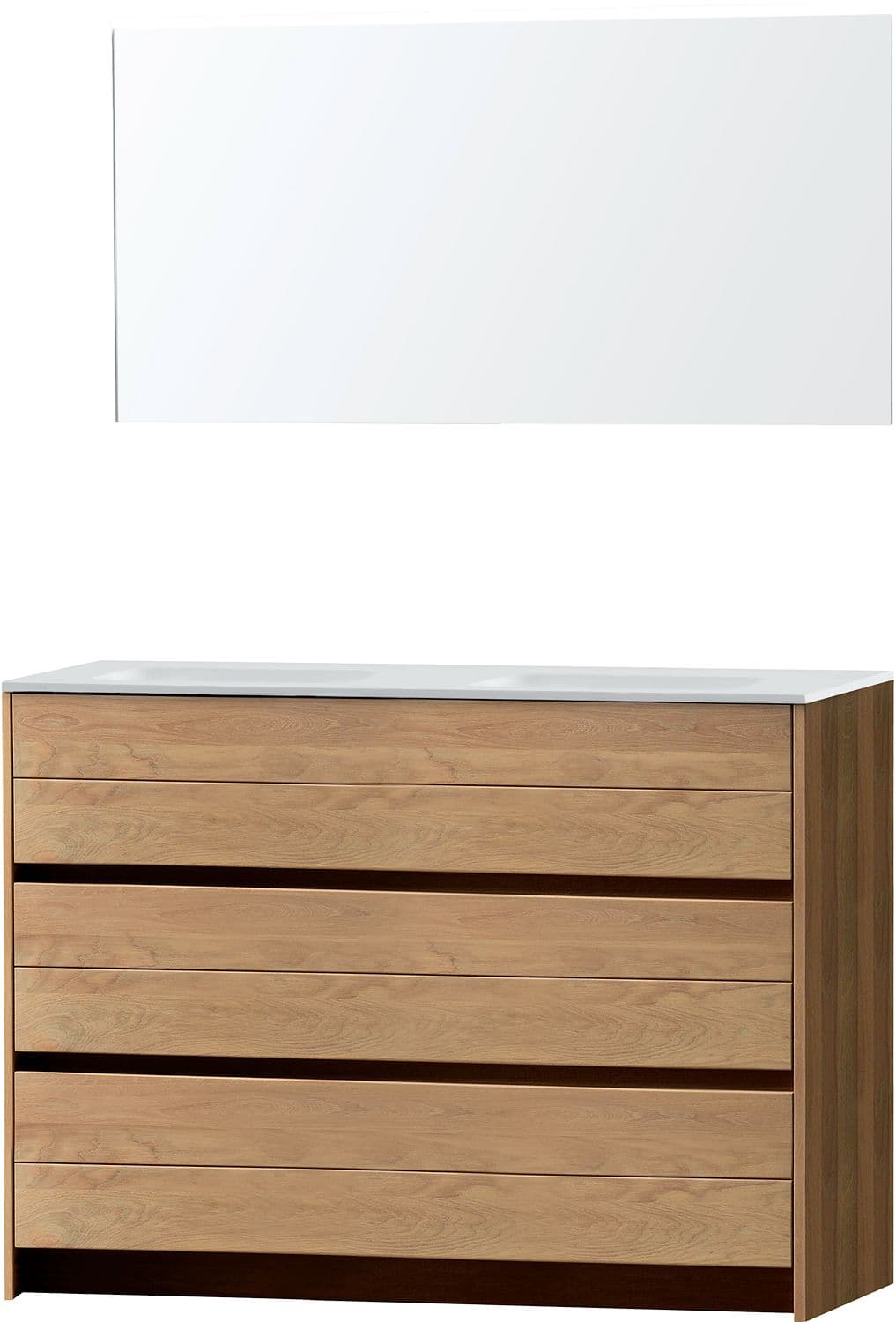 MEUBLE MOLTO SOL CHENE MASSIF DUO 140 SOLID MIROIR