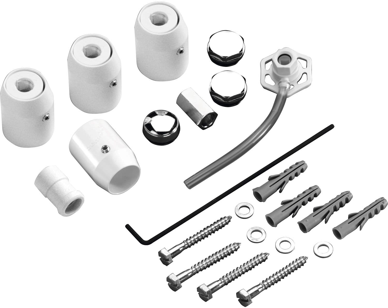 SET DE FIXATION POUR D-RADIATEUR TIMES BLANC QUARTZ