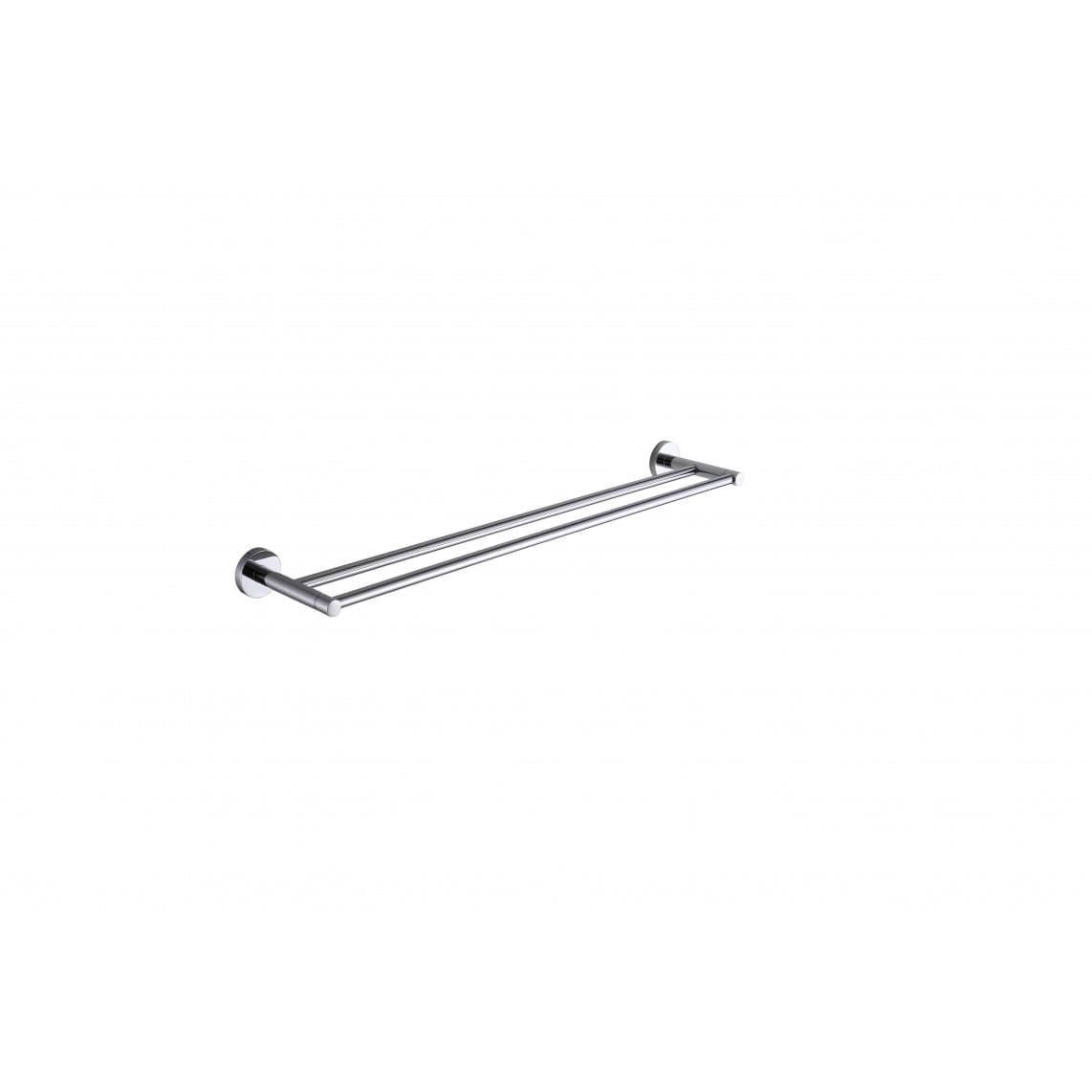 BA0250 Porte-serviettes de bains double, chromé, à coller ou vis