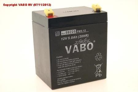 Batterie Acide - Plomb 12V 5000mAh longueur 90mm largeur 70mm hauteur 101mm