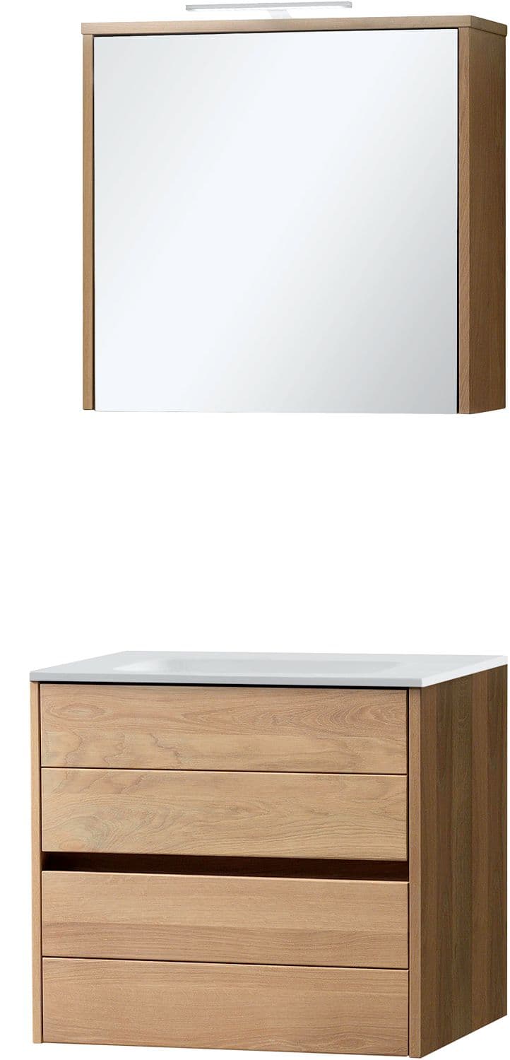MEUBLE COMBO CHENE MASSIF 70 SOLID ARMOIRE TOILETTE