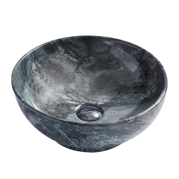 ALONI MOUSE LAVABO - À POSER – SANS TROP-PLEIN – SANS TROU DE ROBINET – AVEC BONDE CLIC-CLAC – CÉRAMIQUE – 41X18X41 CM – MARBRE GRIS