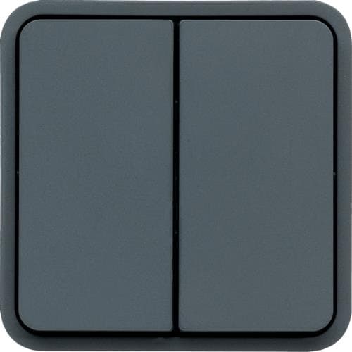 Double va & vient Cubyko, Gris, 10A x - 250V, quickconnect