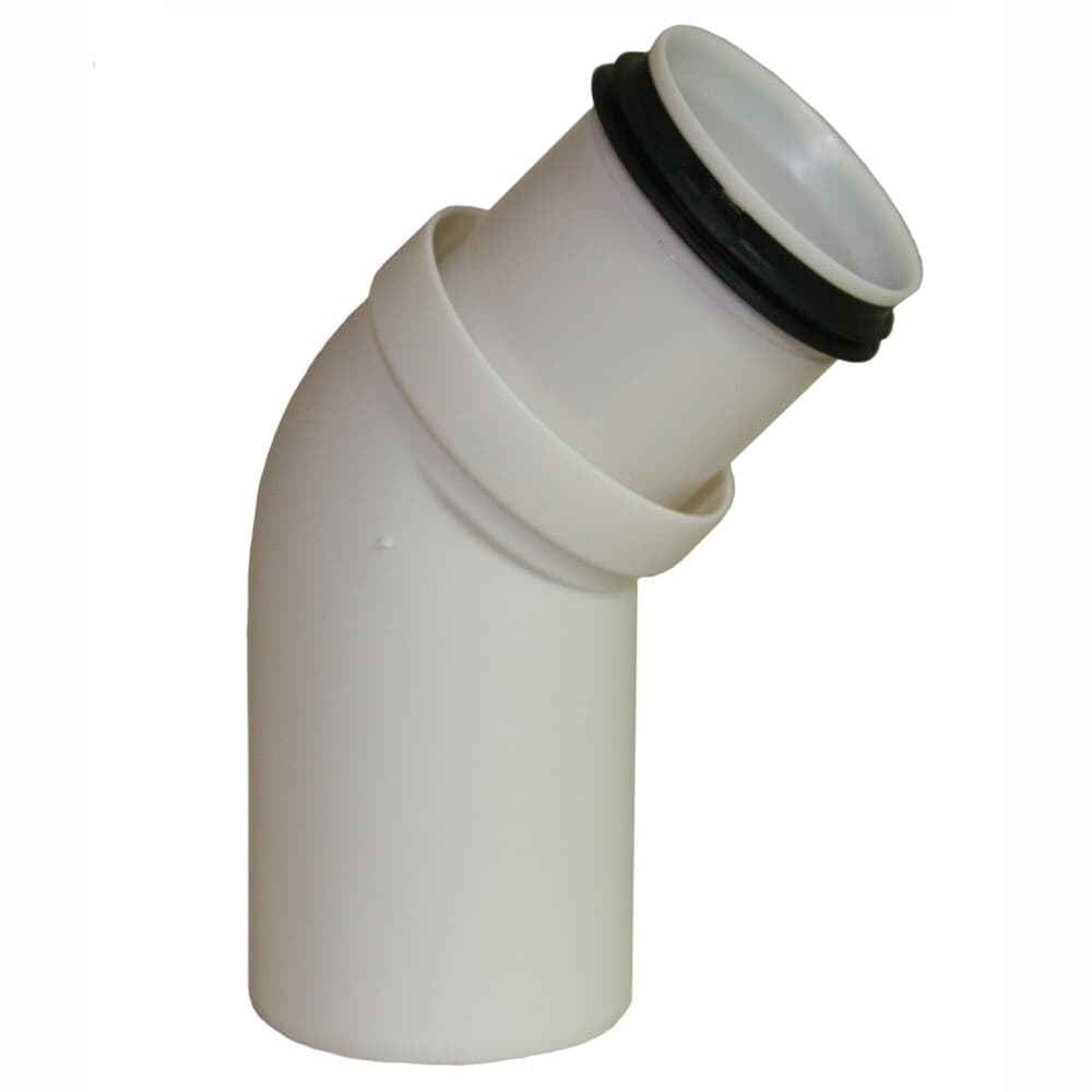 Pipelife Smartline PP coude 45° avec 1 raccord D 50 blanc
