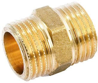 MAMELON DOUBLE FILETE LAITON 3/4"M-3/4"M