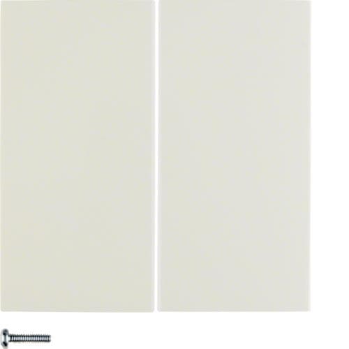 Touche pour variateur électronique universel double Berker S.1 / B.3 / B.7 Blanc, brillant
