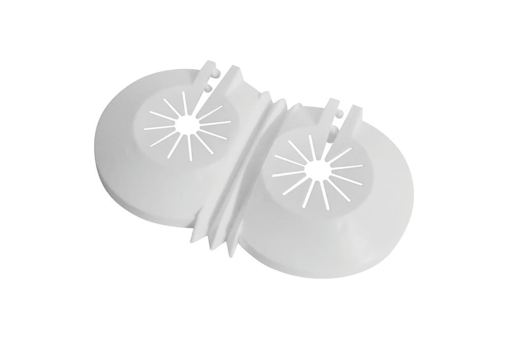 Rosace de finition double pour tubes D16/20 entraxe universel