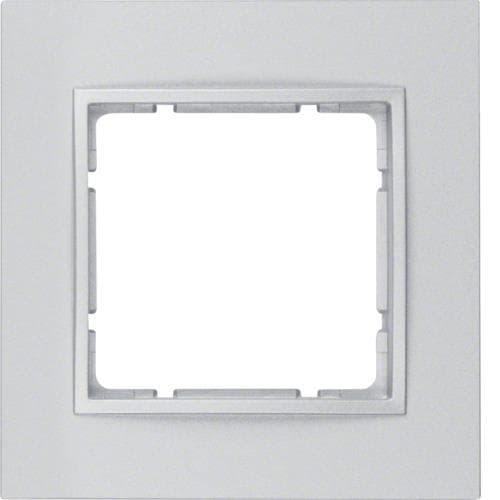 Plaque de recouvrement 1 poste Berker B.7 Alu, mat