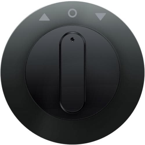 Enjoliveur avec bouton rotatif pour interrupteur volets R.1 / R.3 Noir, brillant