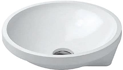 VASQUE A SOUS ENCASTRER ARCHITEC DURAVIT DIAMETRE 400MM SANS PLAGE ROBINET +TROP-PLEIN BLANC