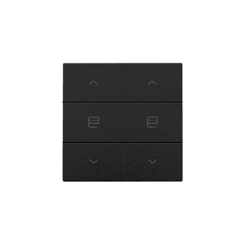 Commande de moteur double pour Niko Home Control, couleur piano black coated