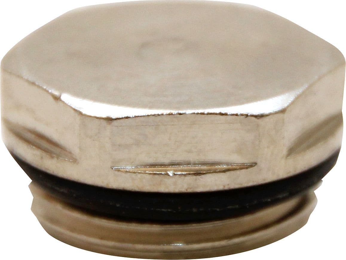 BOUCHON PLEIN POUR RADIATEUR 1/2" CHR.