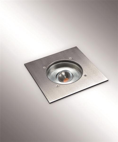 Bolas - O HP Led - 16,5W 25° Daylight - 230V - plaque carré 200mm - Inox